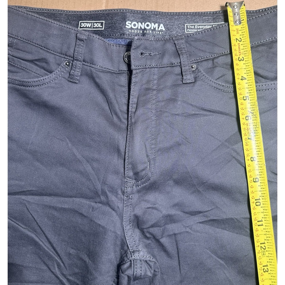 Sonoma Goods for Life All-Day Comfort Men's Gray Twill 5-Pocket Pants 30Wx30L